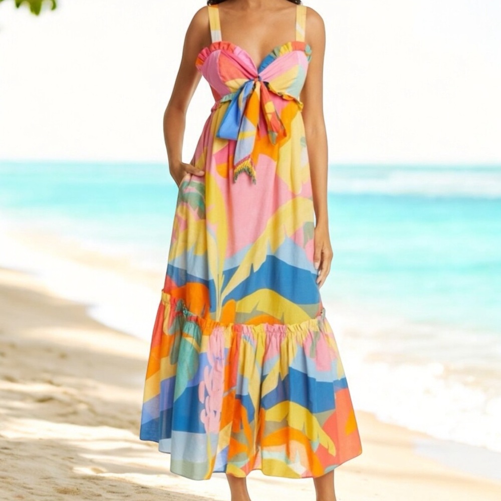Farm rio tropical sunset maxi dress